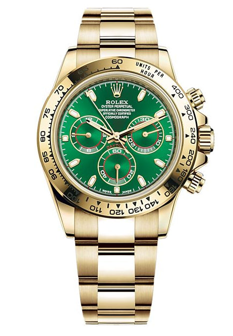 Rolex Daytona 116508 'John Mayer' Yellow Gold Green Dial (2018)